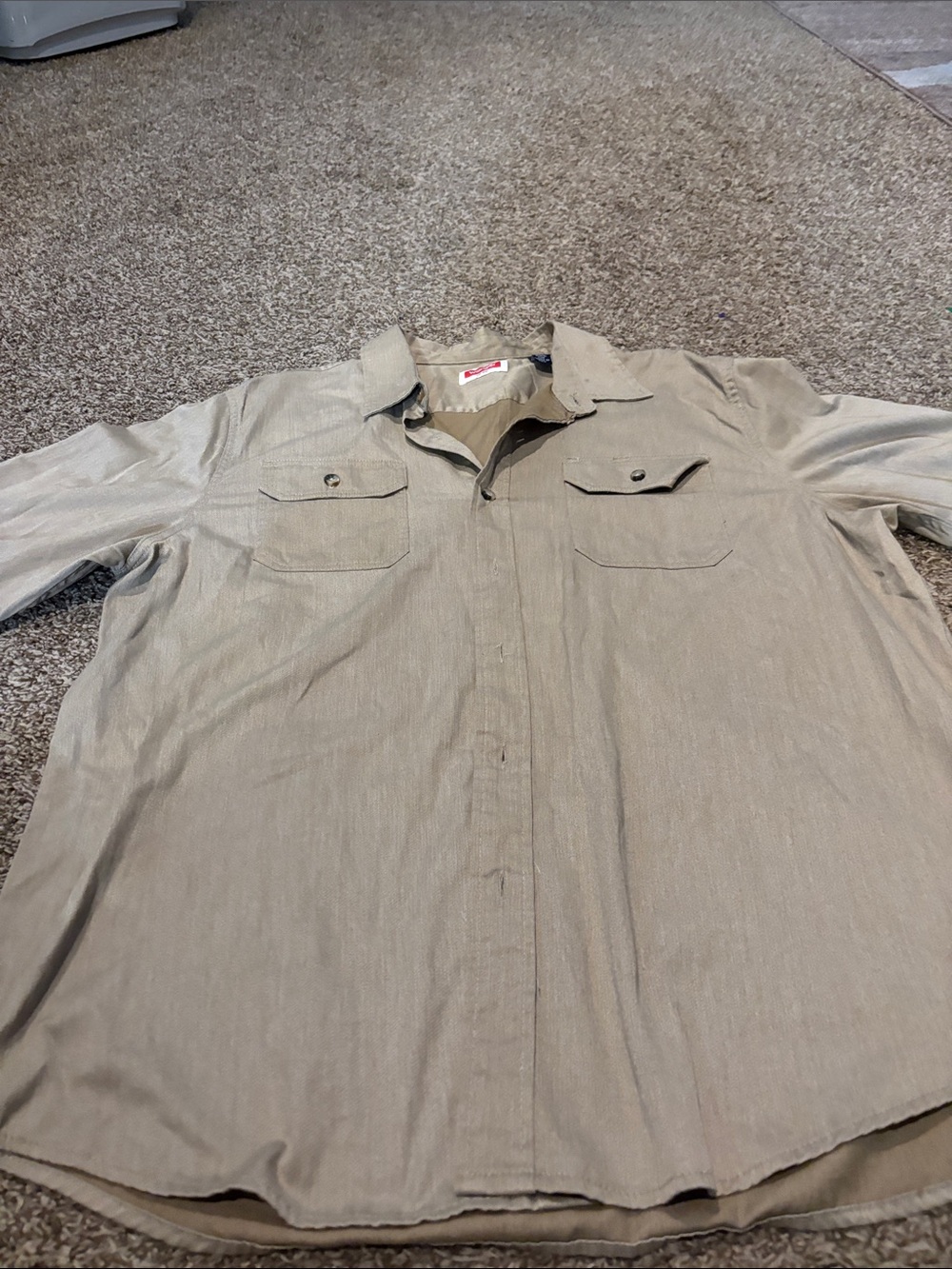 Wrangler Neutral Taupe Work Shirt